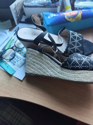 Zapatillas Esparto Negras Talla 39/40