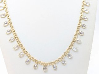 Gargantilla oro 18k con circonitas