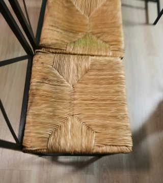 Sillas de hierro y mimbre (2 unidades)