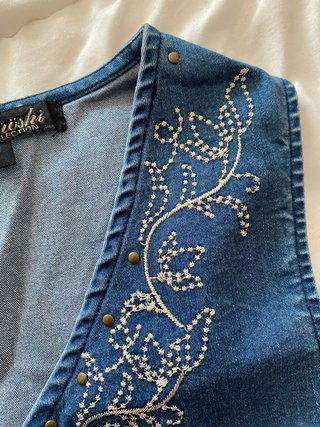 Vestido vaquero vintage bordado