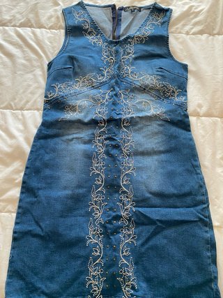 Vestido vaquero vintage bordado