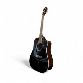 GUITARRA ACUSTICA IBAÑEZ V72ECE-BK + FUNDA + CORREA