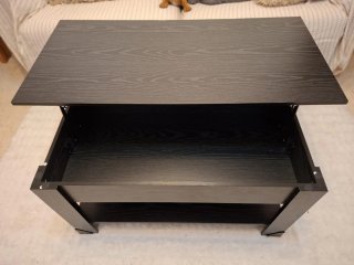 Mesa centro elevable madera nueva