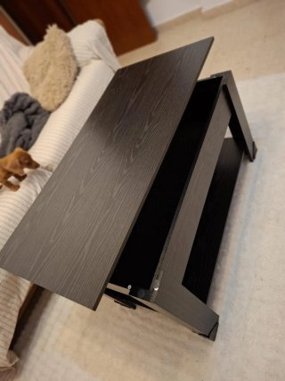 Mesa centro elevable madera nueva
