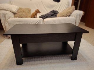 Mesa centro elevable madera nueva