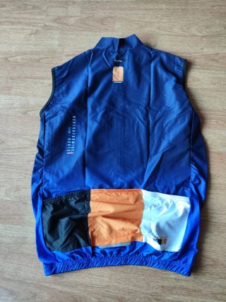 Chaleco cortavientos ciclismo azul sin estrenar