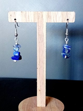 Pendientes Piedras Naturales Azules