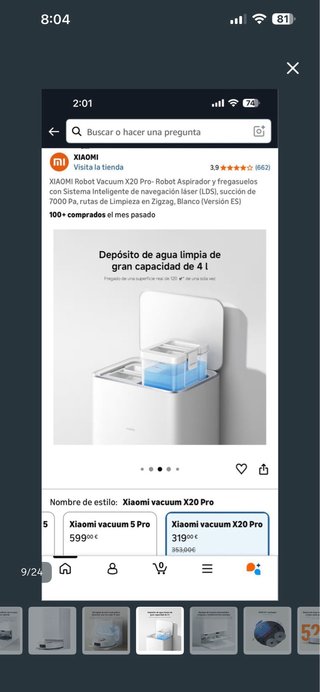 Xiaomi Robot Vacuum X20 Pro Aspirador