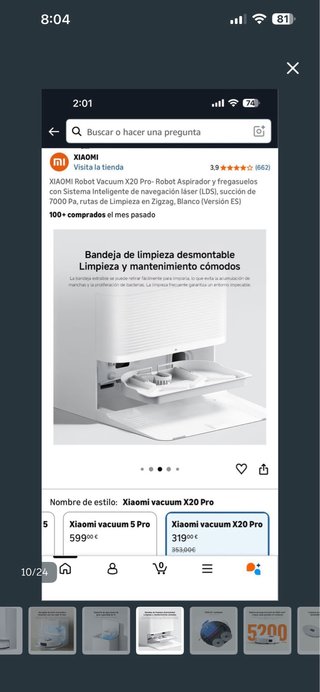 Xiaomi Robot Vacuum X20 Pro Aspirador