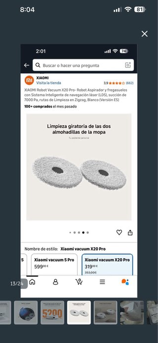 Xiaomi Robot Vacuum X20 Pro Aspirador