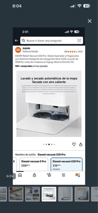 Xiaomi Robot Vacuum X20 Pro Aspirador
