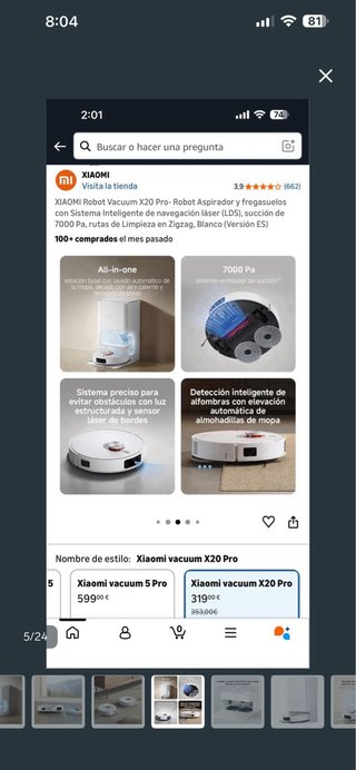 Xiaomi Robot Vacuum X20 Pro Aspirador