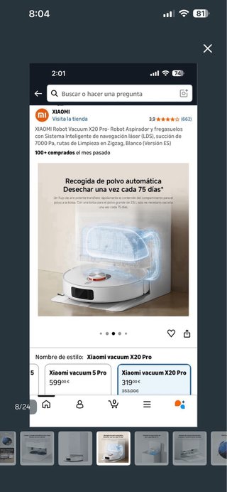 Xiaomi Robot Vacuum X20 Pro Aspirador