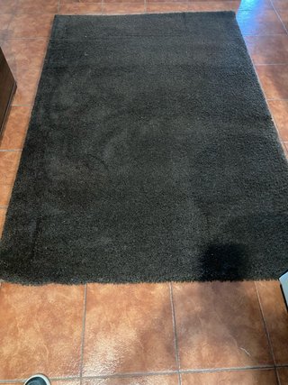Alfombra salón negra/marrón poliéster