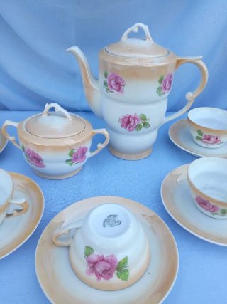 Juego de café Santa Clara porcelana antigua