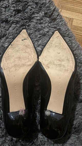Zapatos Salón Zara Charol Negros Talla 40