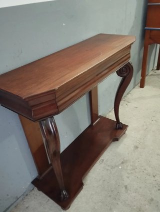 Mesa consola caoba antigua