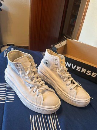 Zapatillas Converse plataforma blancas talla 43