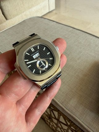 Patek Philippe Nautilus Reloj Negro/Plata