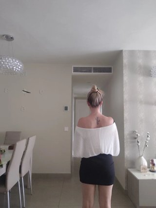 Vestido sexy XS/S blanco y negro