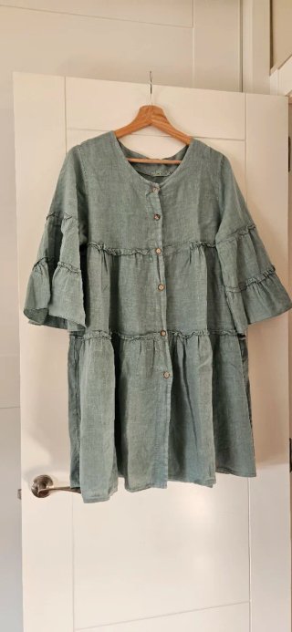 Vestido bohemio verde talla única