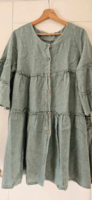 Vestido bohemio verde talla única