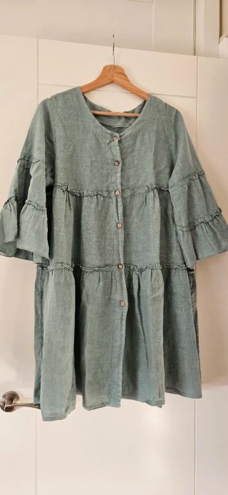 Vestido bohemio verde talla única