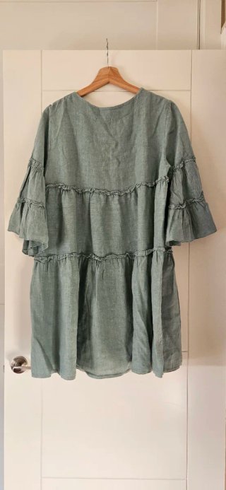 Vestido bohemio verde talla única