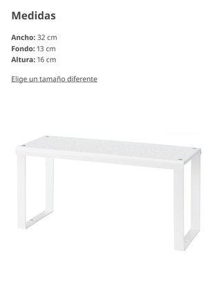 Scaffale aggiuntivo VARIERA IKEA bianco 32x13x16 cm