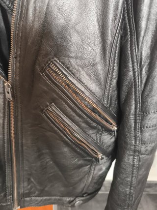 Chaqueta Cuero Pepe Jeans Tachuelas Talla Real M.