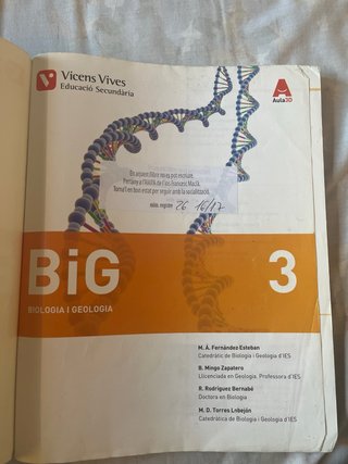 BiG, biologia i geologia 3, Educació Secundària