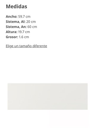 Frente Cajón IKEA VEDDINGE Blanco 60x20 cm