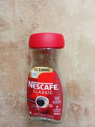 Frasco de cristal vacío Nescafé Classic