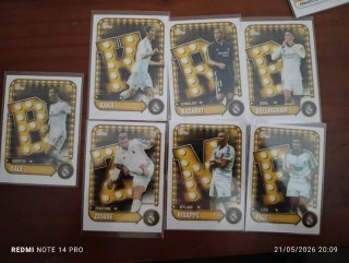 Cartas de fútbol Topps - Jugadores Real Madrid