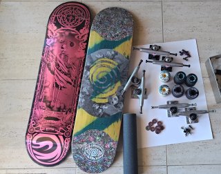 Skate - Pack completo skate: tablas, ejes, ruedas,