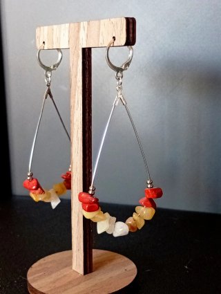 Pendientes piedras naturales