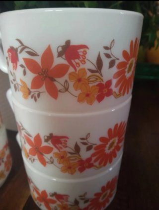 Juego 6 Tazas  de café Arcopal SUNFLOWER flores
