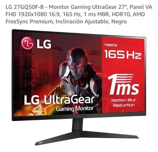 LG UltraGear 27” LG 27GQ50F-B 165Hz VA