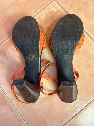 Sandalias Rockport Mujer Naranja Cuero. Muy cuidad