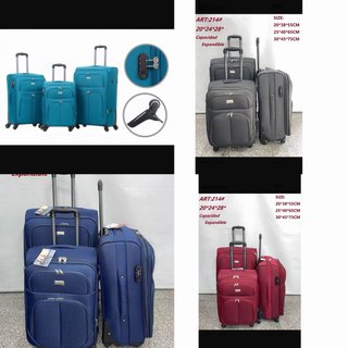 Oferta juego 3 maletas extensibles tela nueva