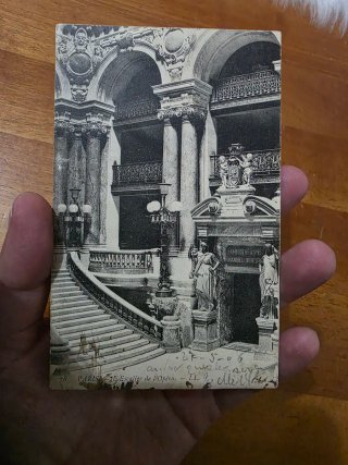 Cartolina Parigi 1906 - Escalier de l'Opéra