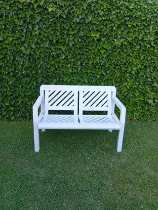 Banco de jardín Allibert blanco