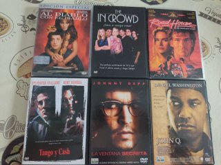 Lote 6 Películas DVD Acción/Aventura/Crimen