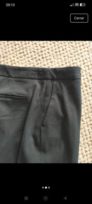 Traje Zara Chaqueta y Pantalón Negro/Gris