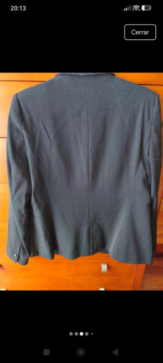 Traje Zara Chaqueta y Pantalón Negro/Gris