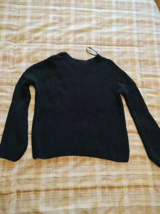Jersey de punto negro camaleónica