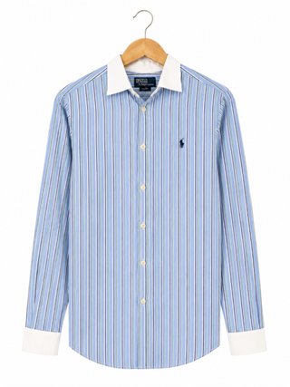 Camisa Rayas Ralph Lauren Mujer Azul