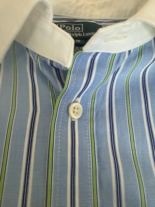 Camisa Rayas Ralph Lauren Mujer Azul