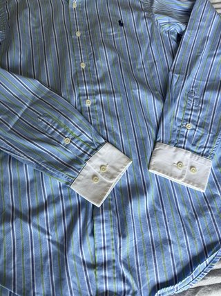 Camisa Rayas Ralph Lauren Mujer Azul