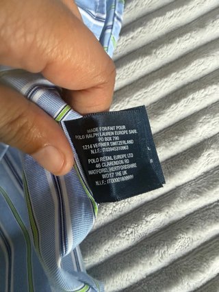 Camisa Rayas Ralph Lauren Mujer Azul